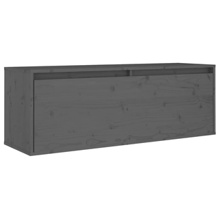 vidaXL TV Cabinets 2 pcs Grey Solid Wood Pine - Giant Lobelia