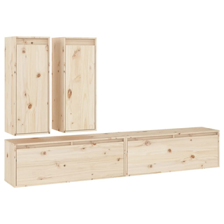 vidaXL TV Cabinets 4 pcs Solid Wood Pine - Giant Lobelia