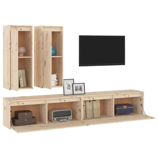 vidaXL TV Cabinets 4 pcs Solid Wood Pine - Giant Lobelia