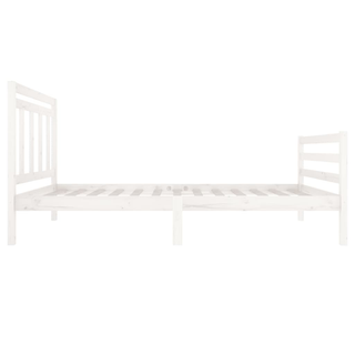 Bed Frame White Solid Wood 90x200 cm - Giant Lobelia