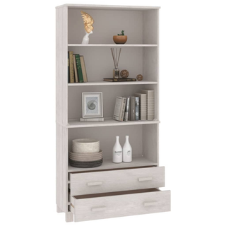 Highboard HAMAR Solid Wood Pine White - Giant Lobelia