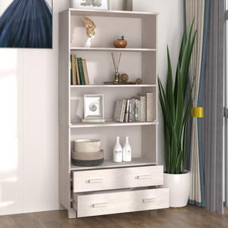 Highboard HAMAR Solid Wood Pine White - Giant Lobelia