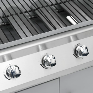 vidaXL Gas Barbecue Grill 4+1 Cooking Zone Silver Stainless Steel - Giant Lobelia