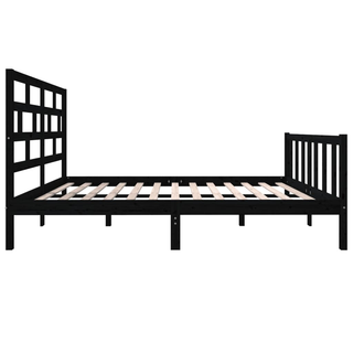 Bed Frame Black Solid Wood Pine 120x200 cm - Giant Lobelia