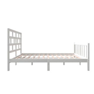 Bed Frame White Solid Wood Pine 140x200 cm - Giant Lobelia