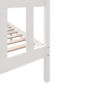 Bed Frame White Solid Wood Pine 140x200 cm - Giant Lobelia