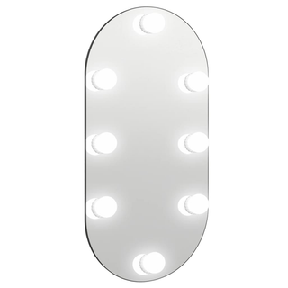 vidaXL Mirror with LED Lights 60x30 cm Glass Oval - Giant Lobelia