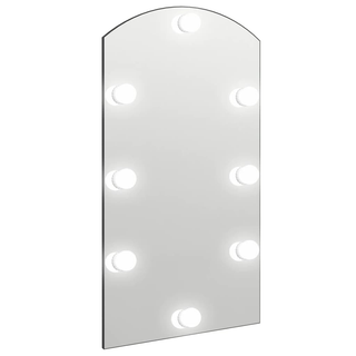 vidaXL Mirror with LED Lights 90x45 cm Glass Arch - Giant Lobelia