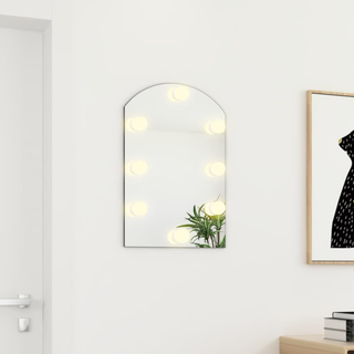 vidaXL Mirror with LED Lights 60x40 cm Glass Arch - Giant Lobelia