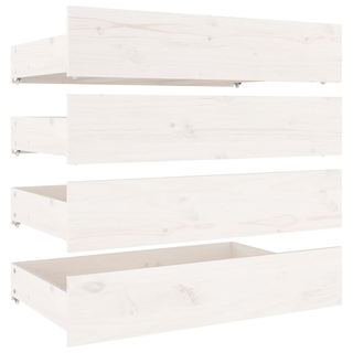 Bed Frame with Drawers White 180x200 cm Super King Size - Giant Lobelia