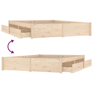 Bed Frame with Drawers 140x200 cm - Giant Lobelia