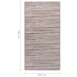 vidaXL Outdoor Carpet Brown 190x290 cm PP - Giant Lobelia
