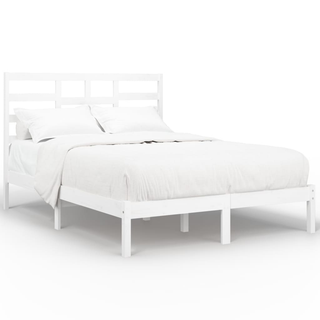 Bed Frame White Solid Wood 160x200 cm - Giant Lobelia