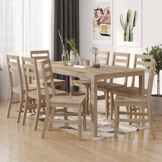 vidaXL Dining Chairs 8 pcs Solid Wood Acacia - Giant Lobelia