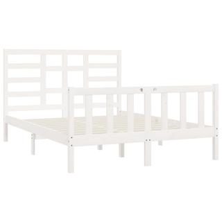 Bed Frame White Solid Wood Pine 160x200 cm - Giant Lobelia