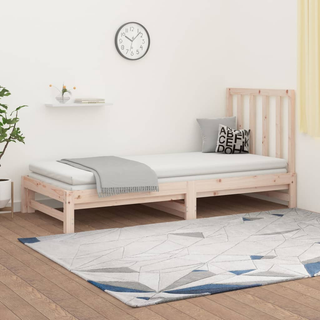 vidaXL Pull-out Day Bed 2x(90x200) cm Solid Wood Pine - Giant Lobelia