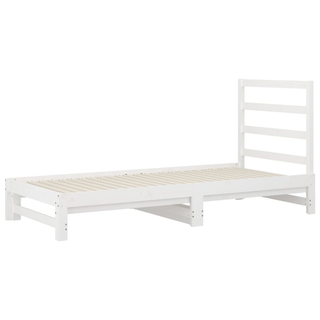 vidaXL Pull-out Day Bed White 2x(90x190) cm Solid Wood Pine - Giant Lobelia