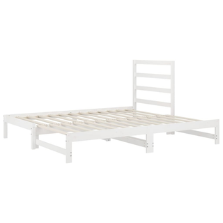 vidaXL Pull-out Day Bed White 2x(90x190) cm Solid Wood Pine - Giant Lobelia