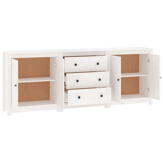 vidaXL Sideboard White 210x35x80 cm Solid Wood Pine - Giant Lobelia