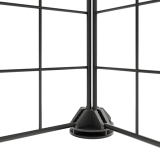 36-Panel Pet Cage with Door Black 35x35 cm Steel - Giant Lobelia