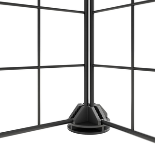 vidaXL 20-Panel Pet Cage with Door Black 35x35 cm Steel - Giant Lobelia