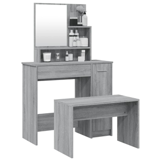 vidaXL Dressing Table Set Grey Sonoma 86.5x35x136 cm - Giant Lobelia