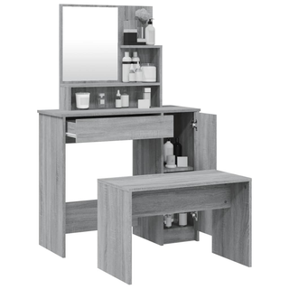 vidaXL Dressing Table Set Grey Sonoma 86.5x35x136 cm - Giant Lobelia