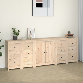 vidaXL Sideboard 230x35x80 cm Solid Wood Pine - Giant Lobelia