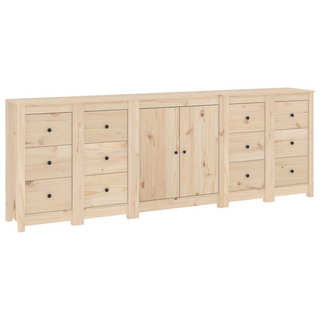 vidaXL Sideboard 230x35x80 cm Solid Wood Pine - Giant Lobelia