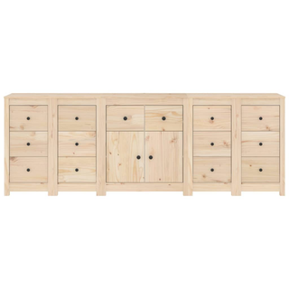 vidaXL Sideboard 230x35x80 cm Solid Wood Pine - Giant Lobelia