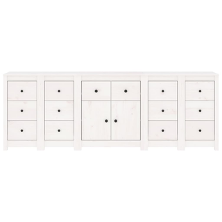 vidaXL Sideboard White 230x35x80 cm Solid Wood Pine - Giant Lobelia