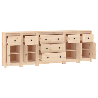 vidaXL Sideboard 230x35x80 cm Solid Wood Pine - Giant Lobelia