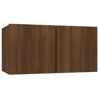 4 Piece TV Cabinet Set Brown Oak Engineered Wood - Giant Lobelia