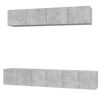 5 Piece TV Cabinet Set Concrete Grey Engineered Wood - Giant Lobelia