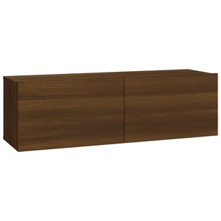 6 Piece TV Cabinet Set Brown Oak Engineered Wood - Giant Lobelia