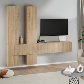 vidaXL Wall-mounted TV Cabinet Sonoma Oak Engineered Wood - Giant Lobelia