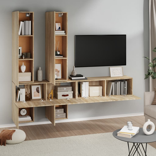 vidaXL Wall-mounted TV Cabinet Sonoma Oak Engineered Wood - Giant Lobelia