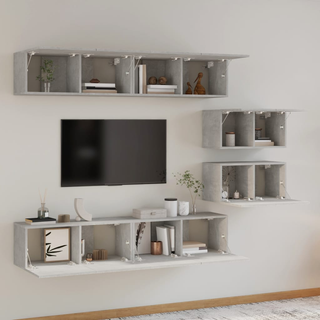 6 Piece TV Cabinet Set - Giant Lobelia