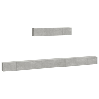 4 Piece TV Cabinet Set Concrete Grey - Giant Lobelia