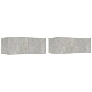 4 Piece TV Cabinet Set Concrete Grey - Giant Lobelia