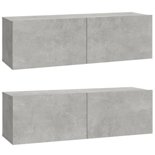 4 Piece TV Cabinet Set Concrete Grey - Giant Lobelia