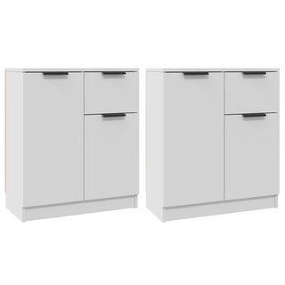 vidaXL Sideboards 2 pcs White 60x30x70 cm Engineered Wood - Giant Lobelia