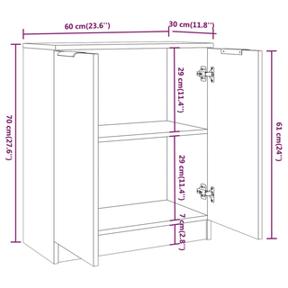 3 Piece Sideboards Sonoma Oak Engineered Wood - Giant Lobelia