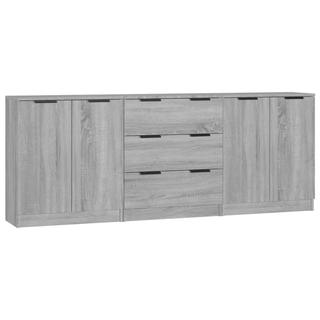 3 Piece Sideboards Grey Sonama Engineered Wood - Giant Lobelia