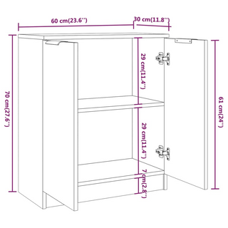 3 Piece Sideboards Concrete Grey Engineered Wood - Giant Lobelia