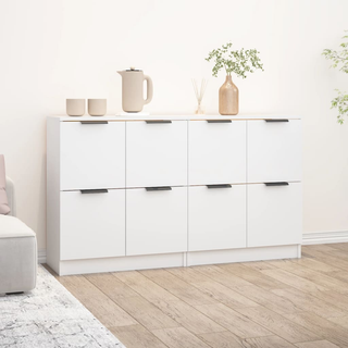 vidaXL Sideboards 2 pcs White 60x30x70 cm Engineered Wood - Giant Lobelia