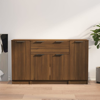 vidaXL Sideboards 3 pcs Brown Oak Engineered Wood - Giant Lobelia