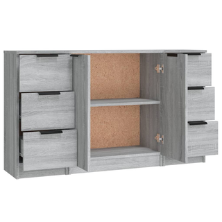 vidaXL Sideboards 3 pcs Grey Sonoma Engineered Wood - Giant Lobelia