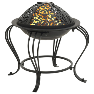 Fire Pit with Poker 49 cm Steel - Giant Lobelia