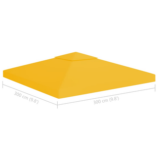 2-Tier Gazebo Top Cover 310 g/m² 3x3 m Yellow - Giant Lobelia